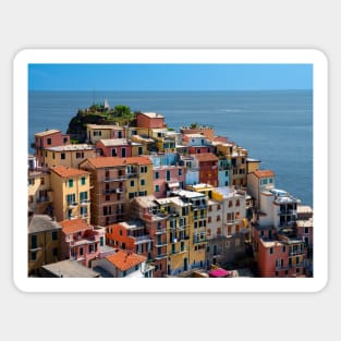 View on the cliff town of Manarola, one of the colorful Cinque Terre on the Italian west coast Sticker